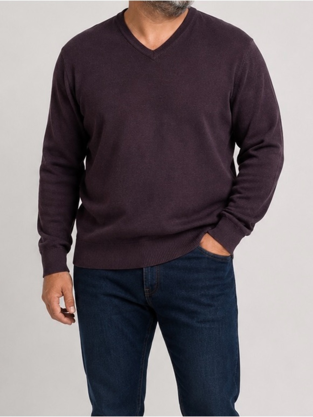 Giorgiolini V-Neck Sweater Mens XXL Brown 100% ExtraFine Merino Wool Italy NWT